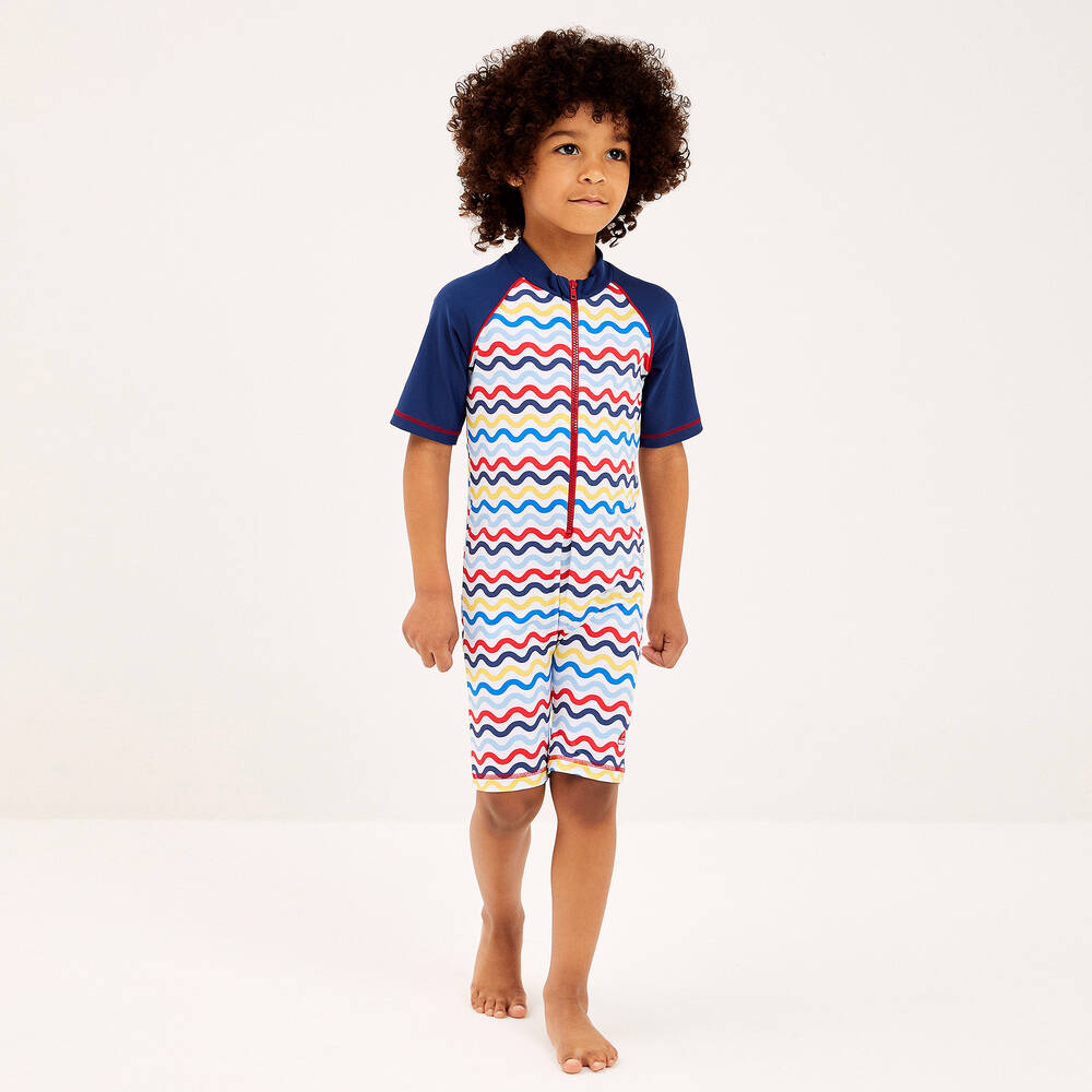Mitty James-Синий солнцезащитный комбинезон для мальчиков (UPF50+) | Childrensalon Outlet