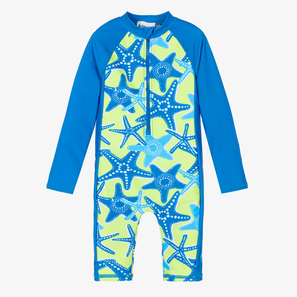 Mitty James-Boys Navy Blue Starfish Swimsuit | Childrensalon Outlet