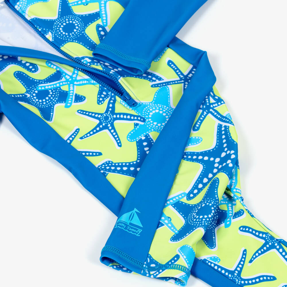 Mitty James-Boys Navy Blue Starfish Swimsuit | Childrensalon Outlet