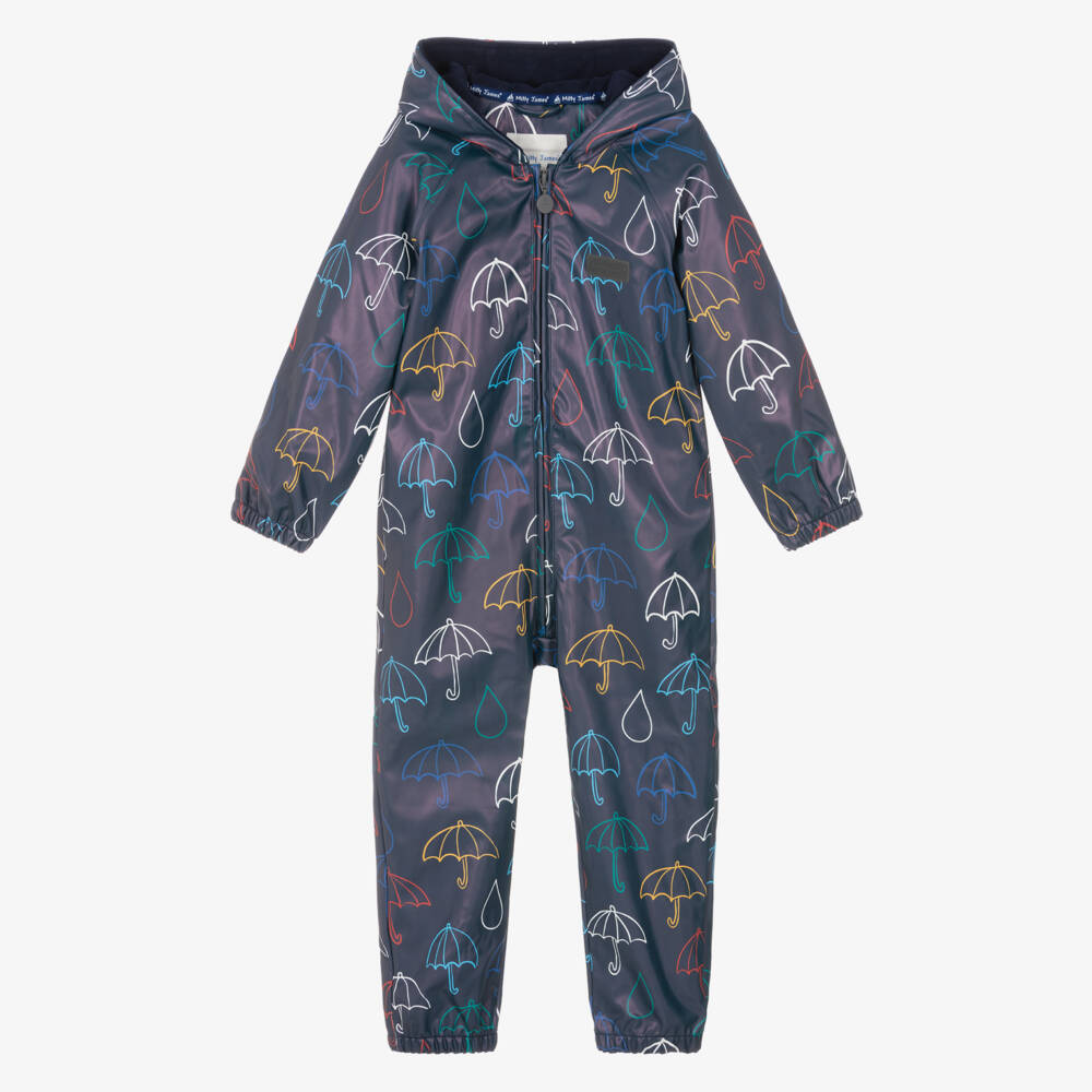 Mitty James-Boys Navy Rain-Ready Hooded Suit | Childrensalon Outlet
