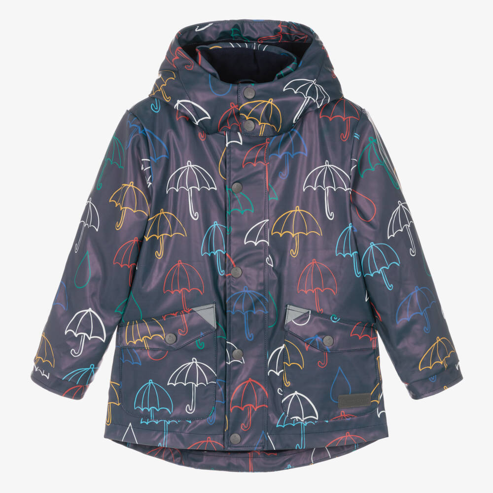 Mitty James-Boys Rainy Day Navy Hooded Jacket | Childrensalon Outlet