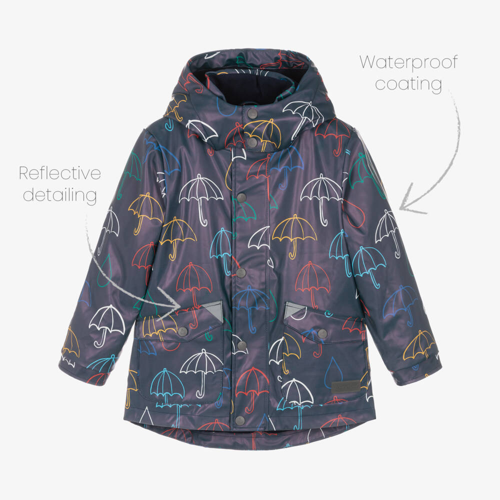 Mitty James-Дождевик с капюшоном синий для мальчиков | Childrensalon Outlet
