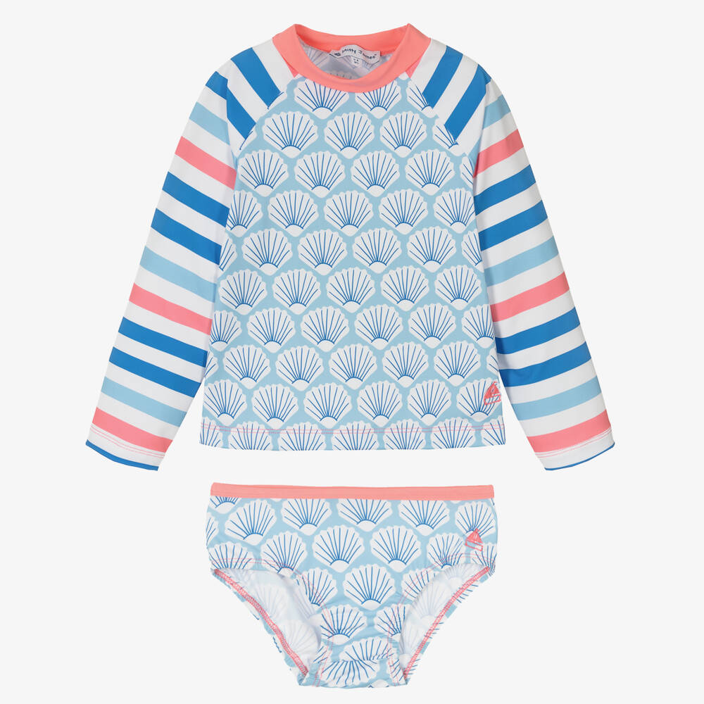 Mitty James-Girls Aqua Seashell Swim Set | Childrensalon Outlet