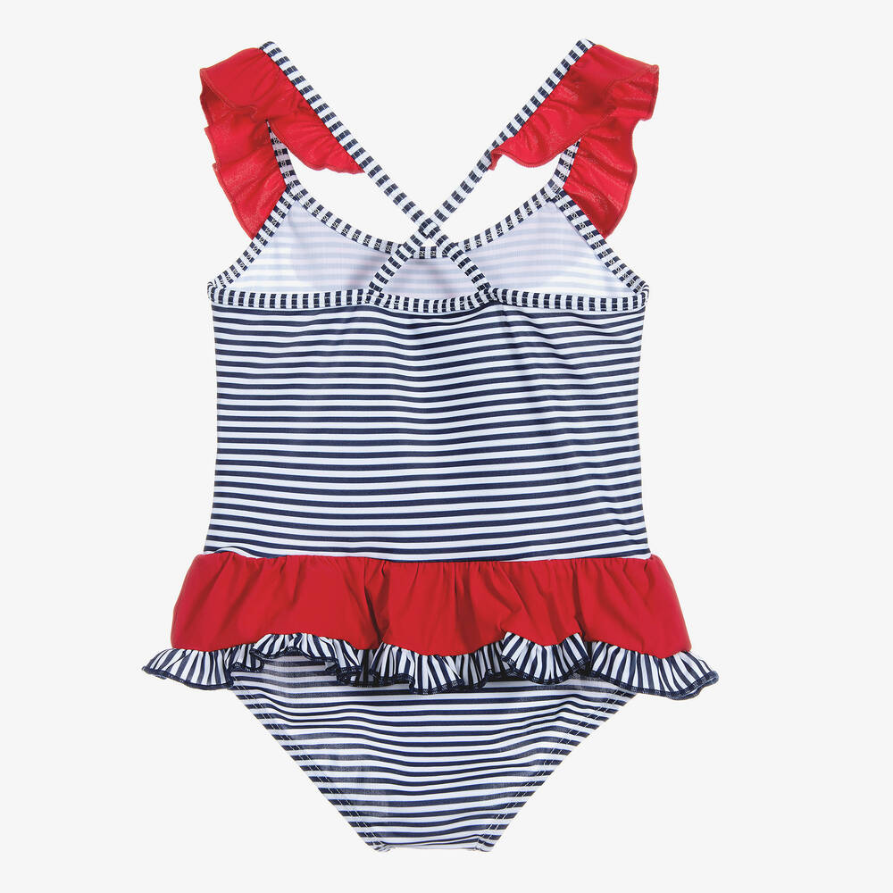 Mitty James-Купальник в синюю полоску для девочек (UPF50+) | Childrensalon Outlet