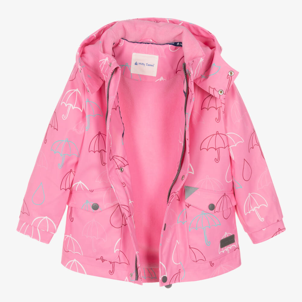 Mitty James-Girls Bubblegum Pink Rain Jacket | Childrensalon Outlet