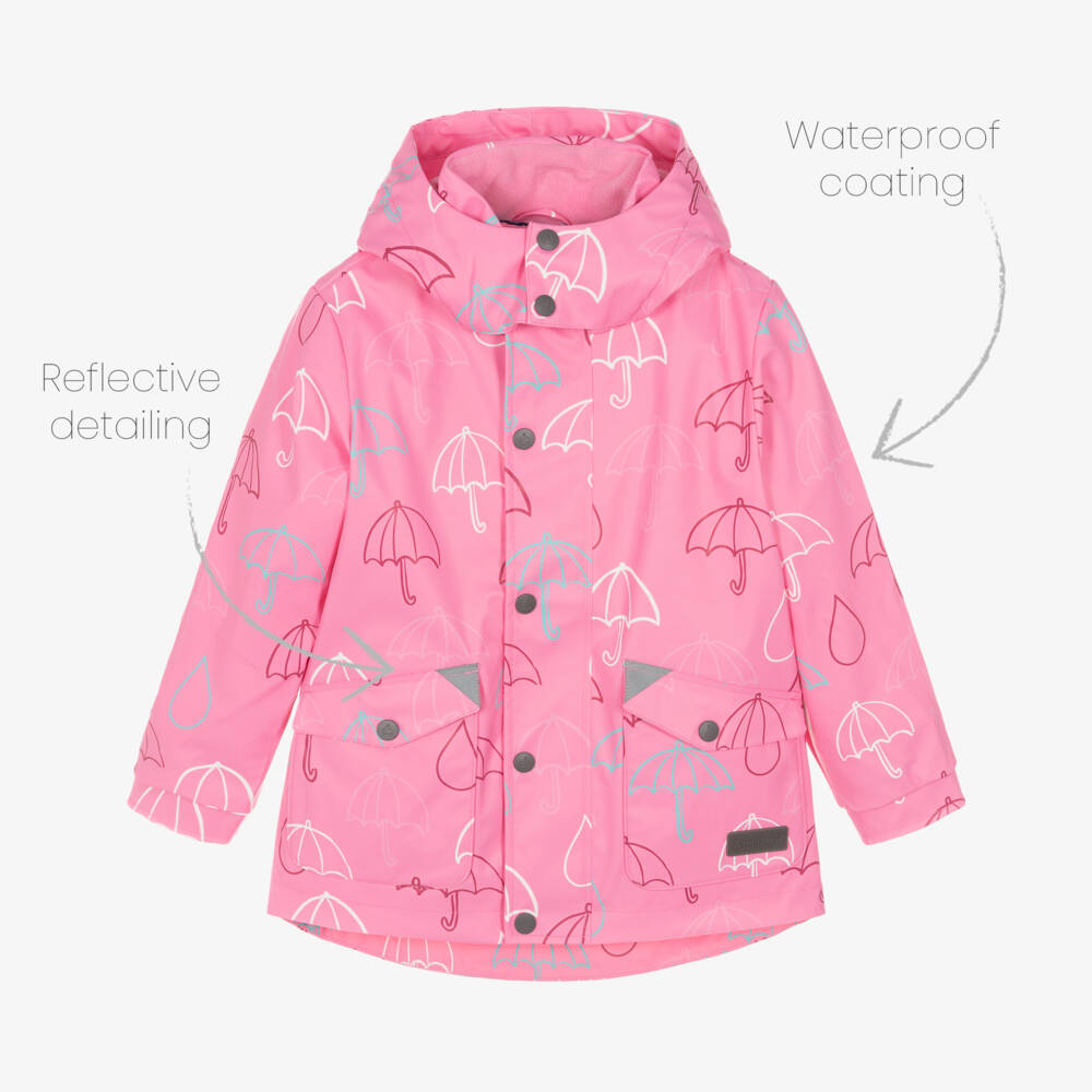 Mitty James-Girls Bubblegum Pink Rain Jacket | Childrensalon Outlet