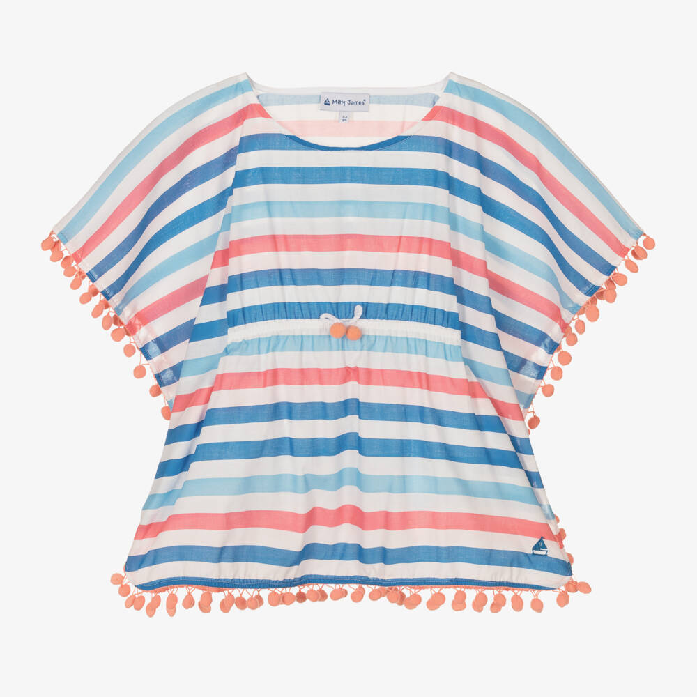 Mitty James-Хлопковый кафтан в полоску для девочек | Childrensalon Outlet