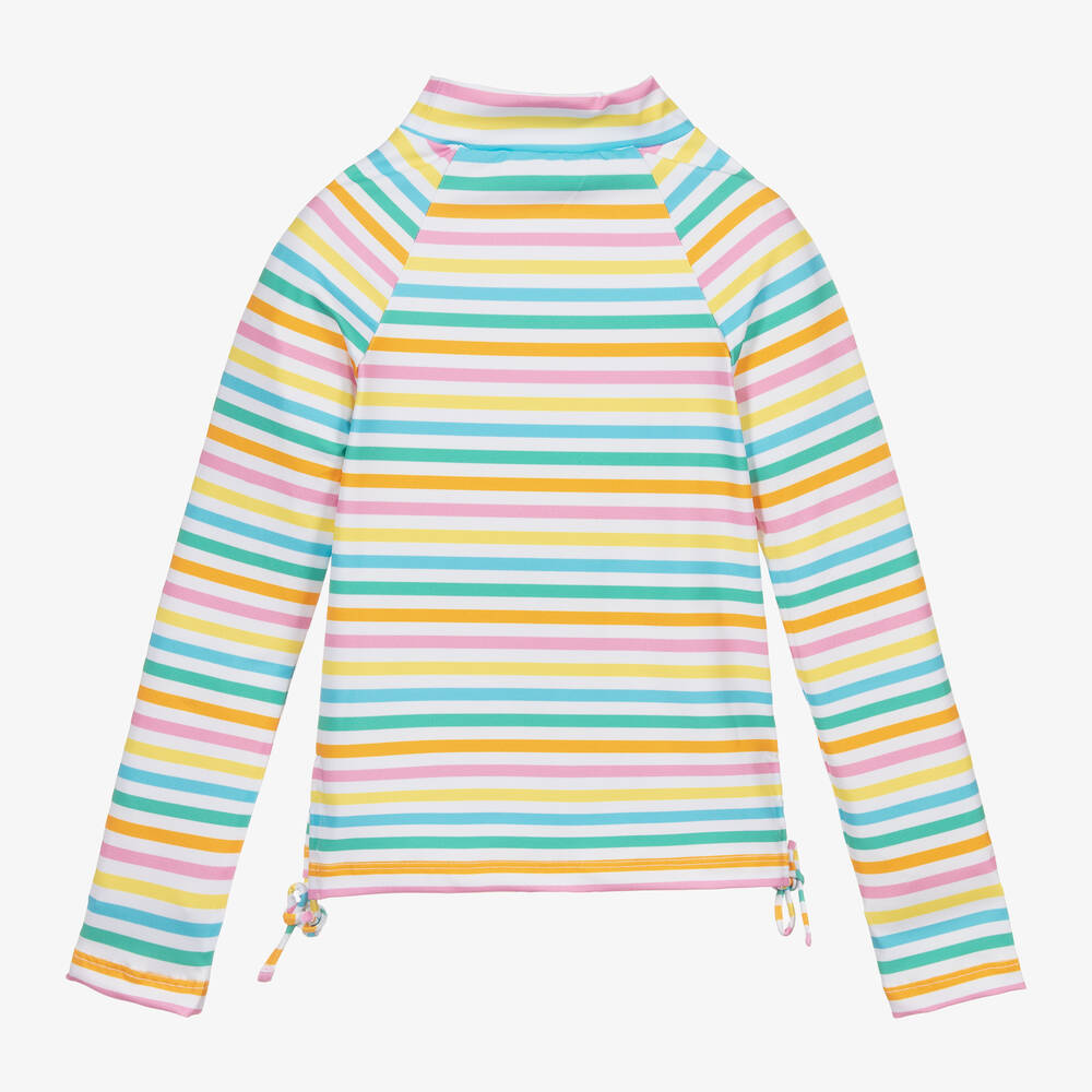 Mitty James-Плавательный топ в зеленую полоску для девочек (UPF50+) | Childrensalon Outlet