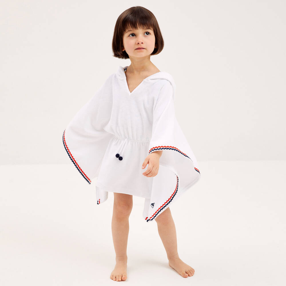 Mitty James-Girls Ivory Beach Towel Poncho | Childrensalon Outlet