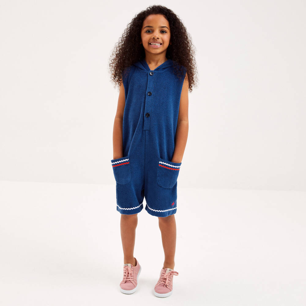 Mitty James-Комбинезон из синего махрового полотна для девочек Легендарный | Childrensalon Outlet