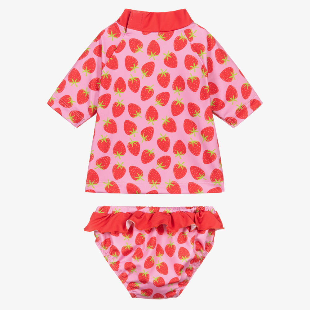 Mitty James-طقم سباحة بناتي بطبعة توت وردي | Childrensalon Outlet