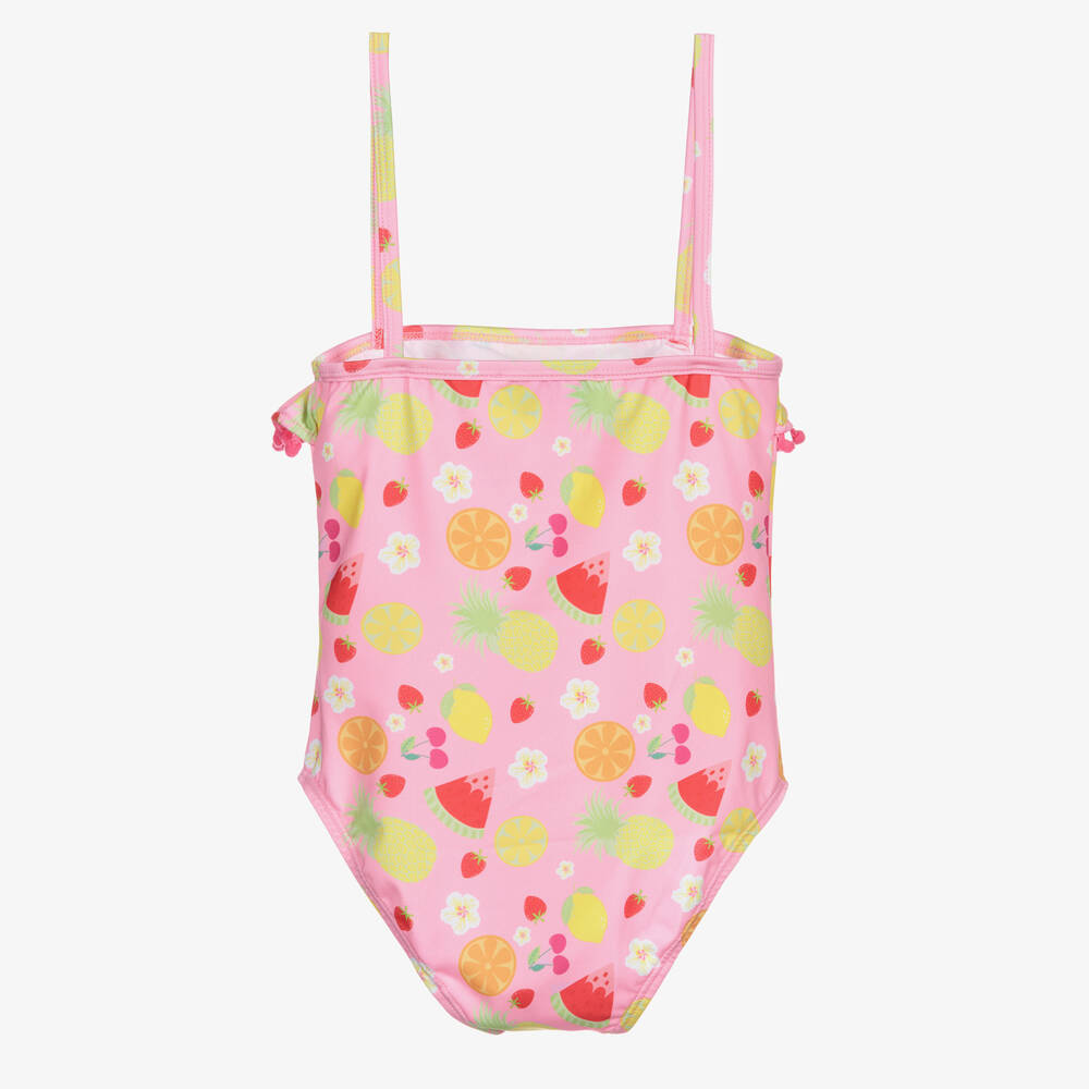 Mitty James-Розовый купальник с фруктами и цветами для девочек | Childrensalon Outlet