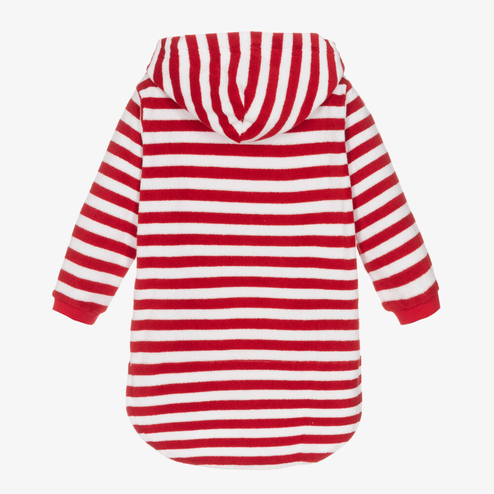 Mitty James-Girls Red Striped Hooded Robe | Childrensalon Outlet