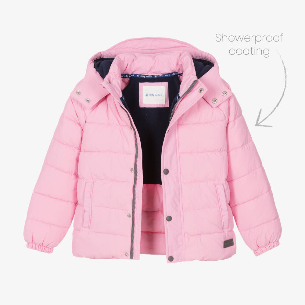 Mitty James-Girls Rosy Weather-Ready Quilted Jacket | Childrensalon Outlet