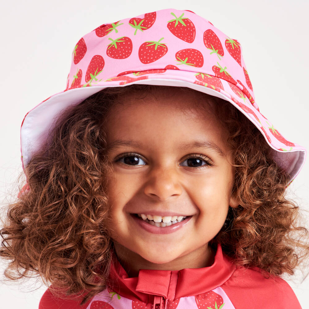 Mitty James-قبعة شمسية بطبعة الفراولة للبنات | Childrensalon Outlet