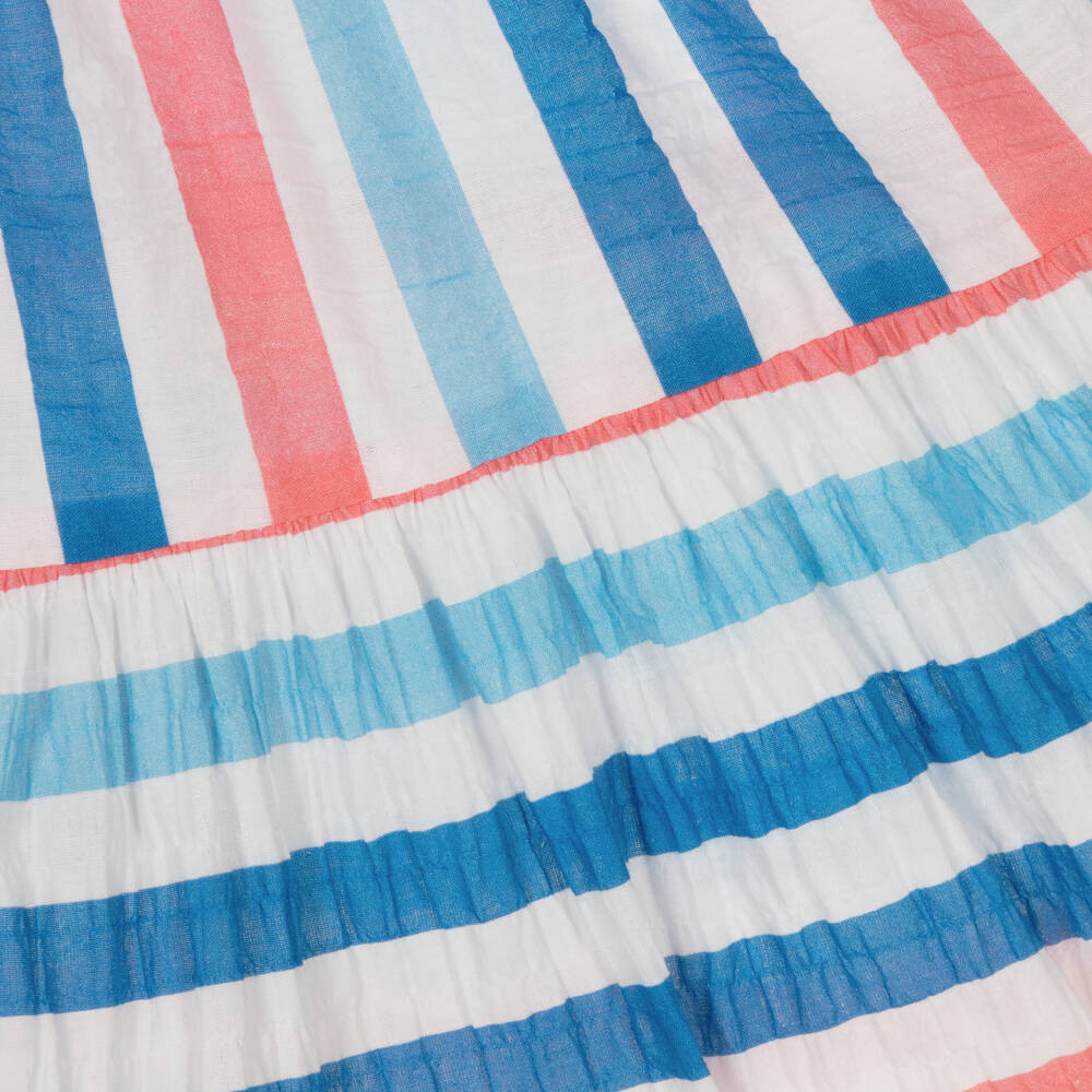 Mitty James-Платье из полосатого хлопкового вуали для девочек | Childrensalon Outlet