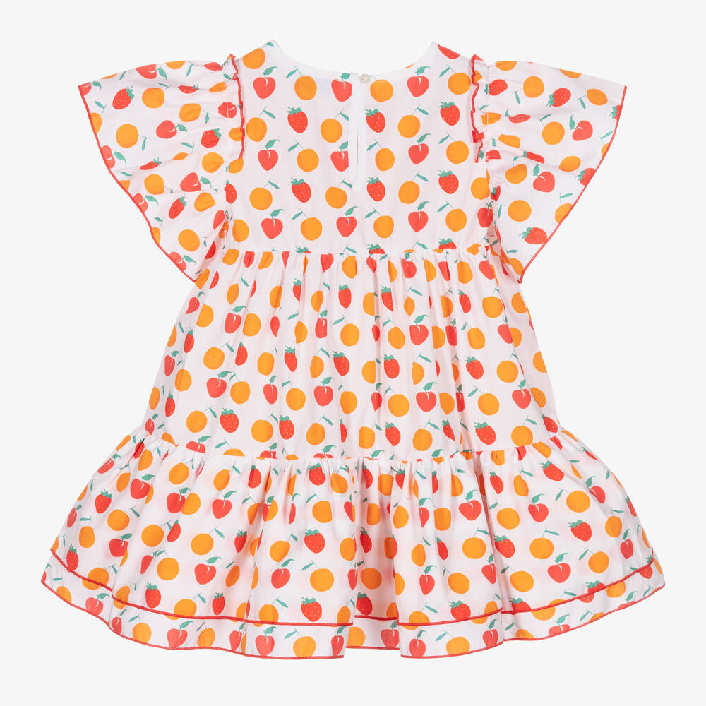 ميتي جيمس-فستان قطن لون أبيض | Childrensalon Outlet