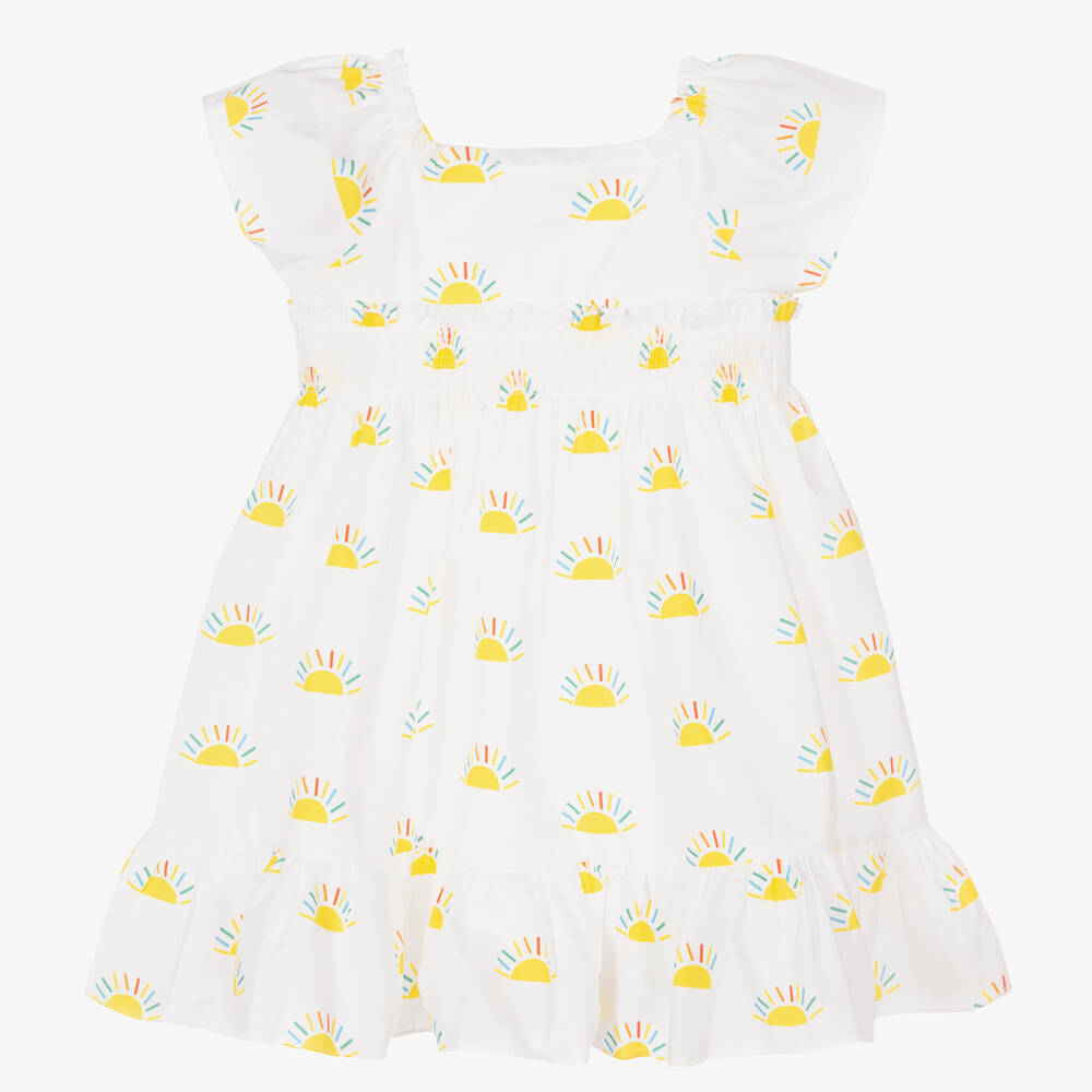 Mitty James-فستان قطن لون أبيض | Childrensalon Outlet