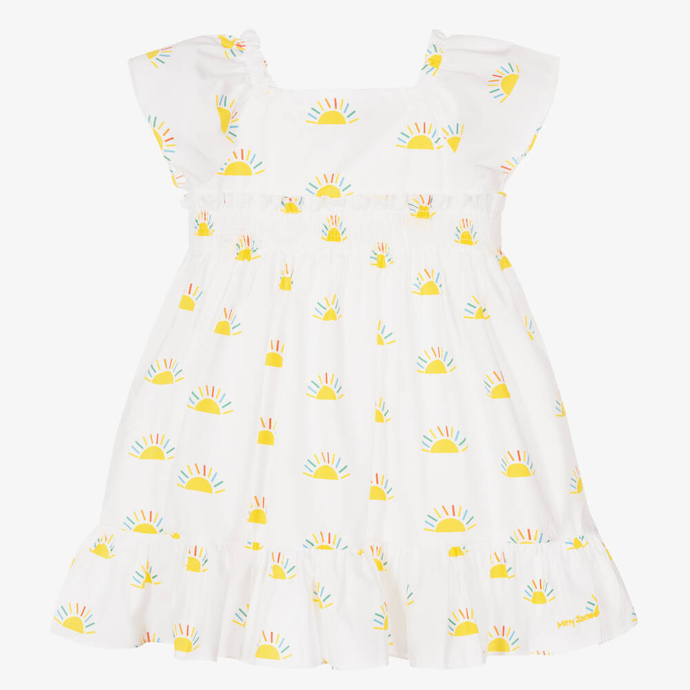 Mitty James - Robe blanche en coton soleil fille | Childrensalon