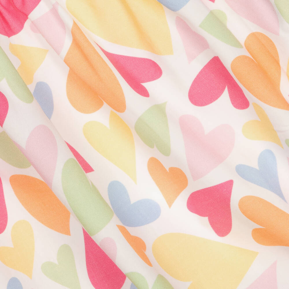 Mitty James-Girls White Heart Cotton Sundress | Childrensalon Outlet