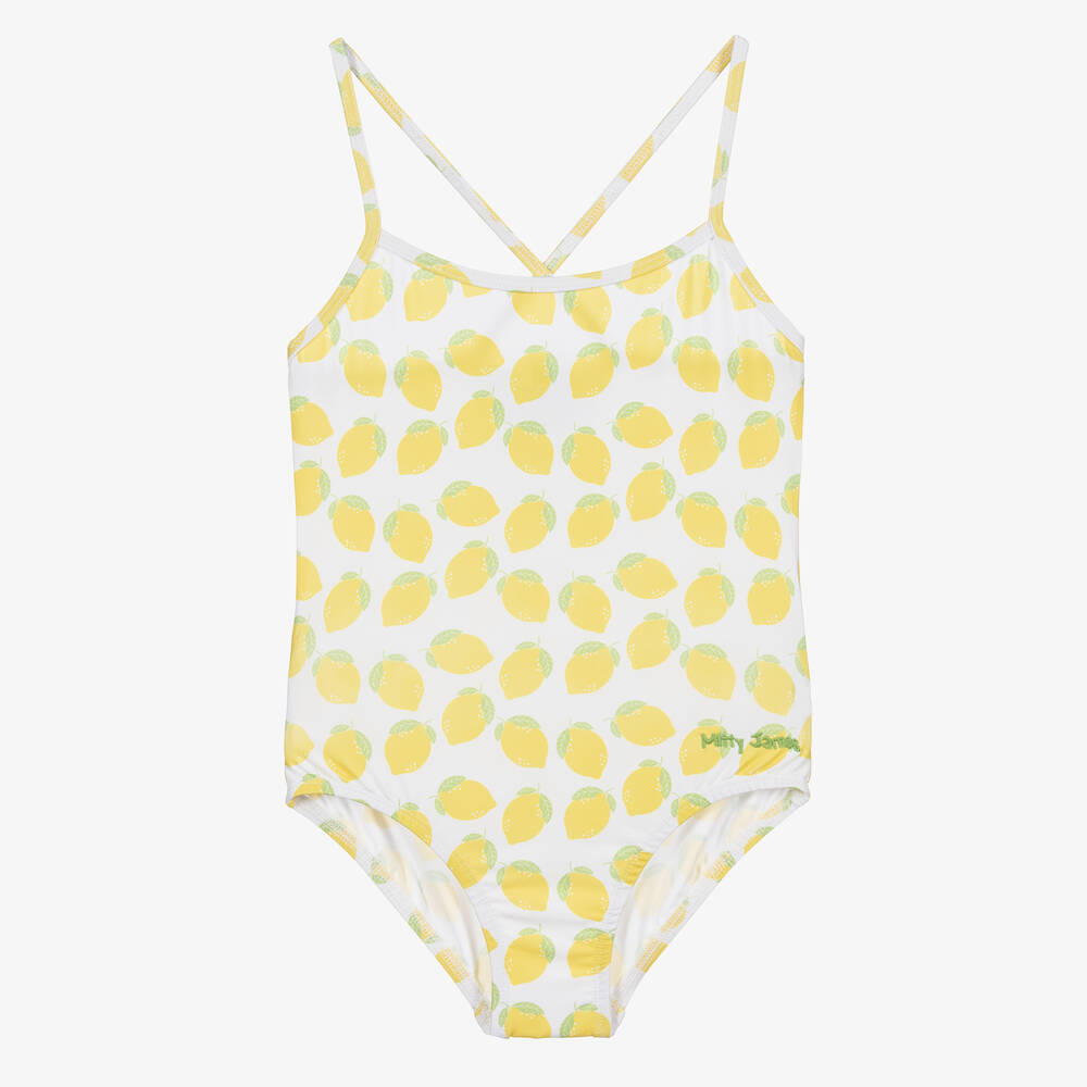 Lemon swimming costume top