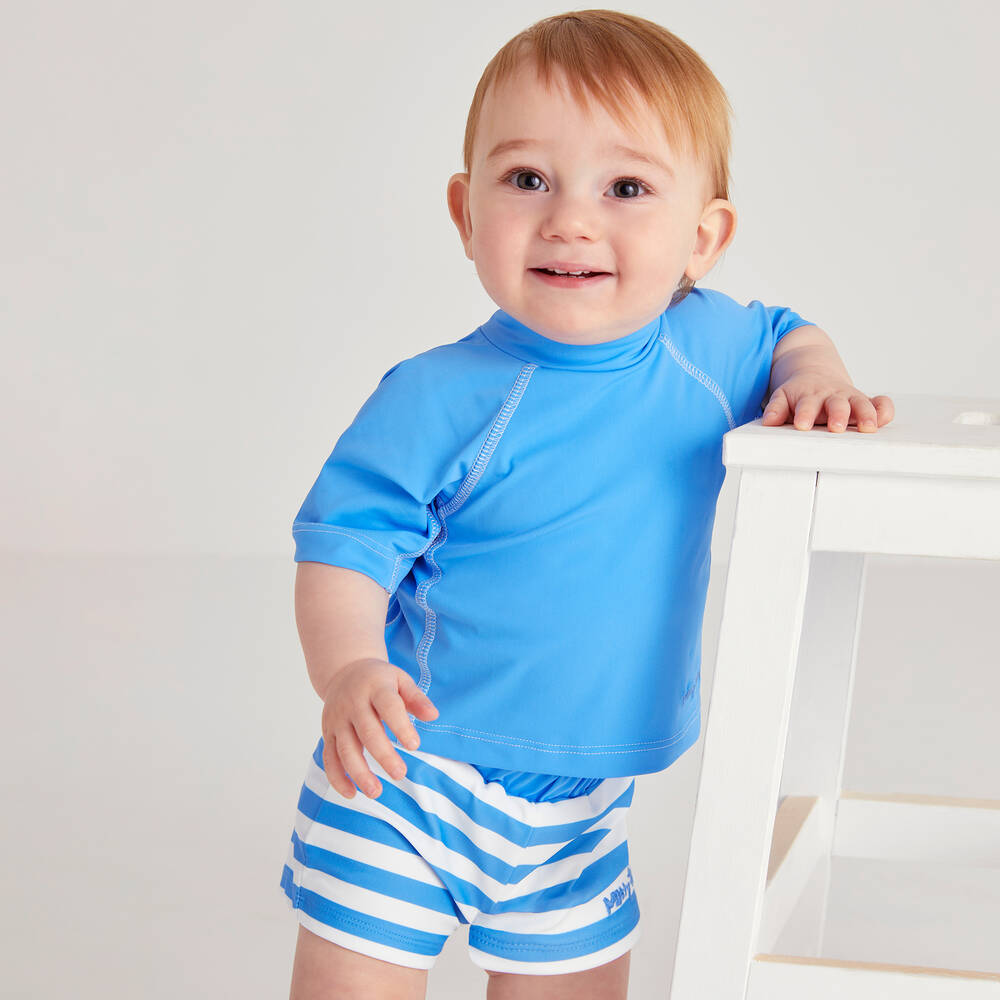Mitty James-Голубая плавательная футболка для малышей (UPF50+) | Childrensalon Outlet