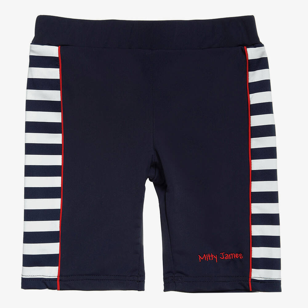 Mitty James - Short de bain bleu marine et blanc  | Childrensalon