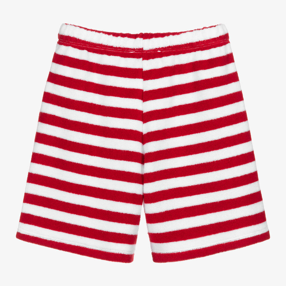 Red and white hot sale striped shorts mens
