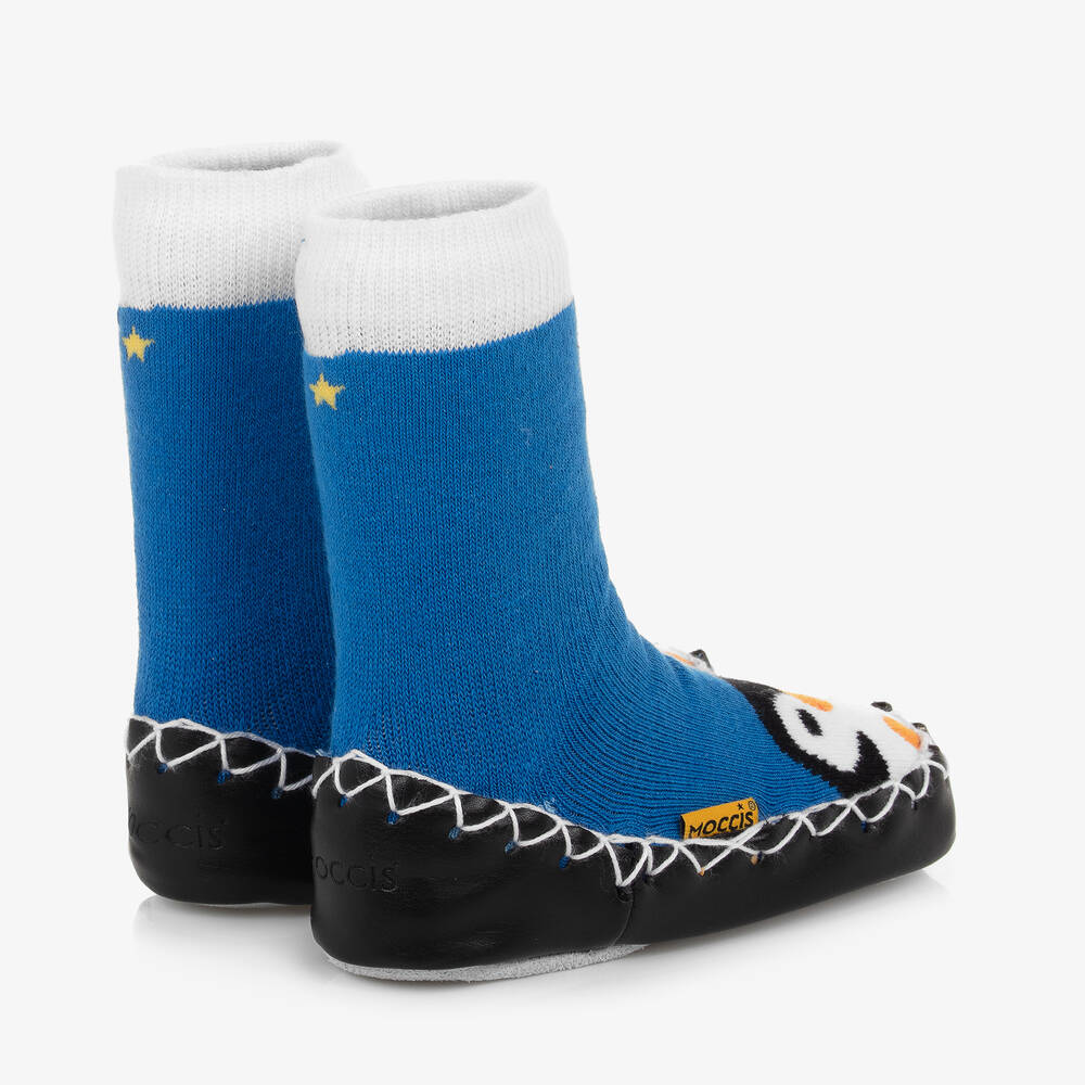 Moccis-Blue Indoor Slipper Shoes | Childrensalon Outlet