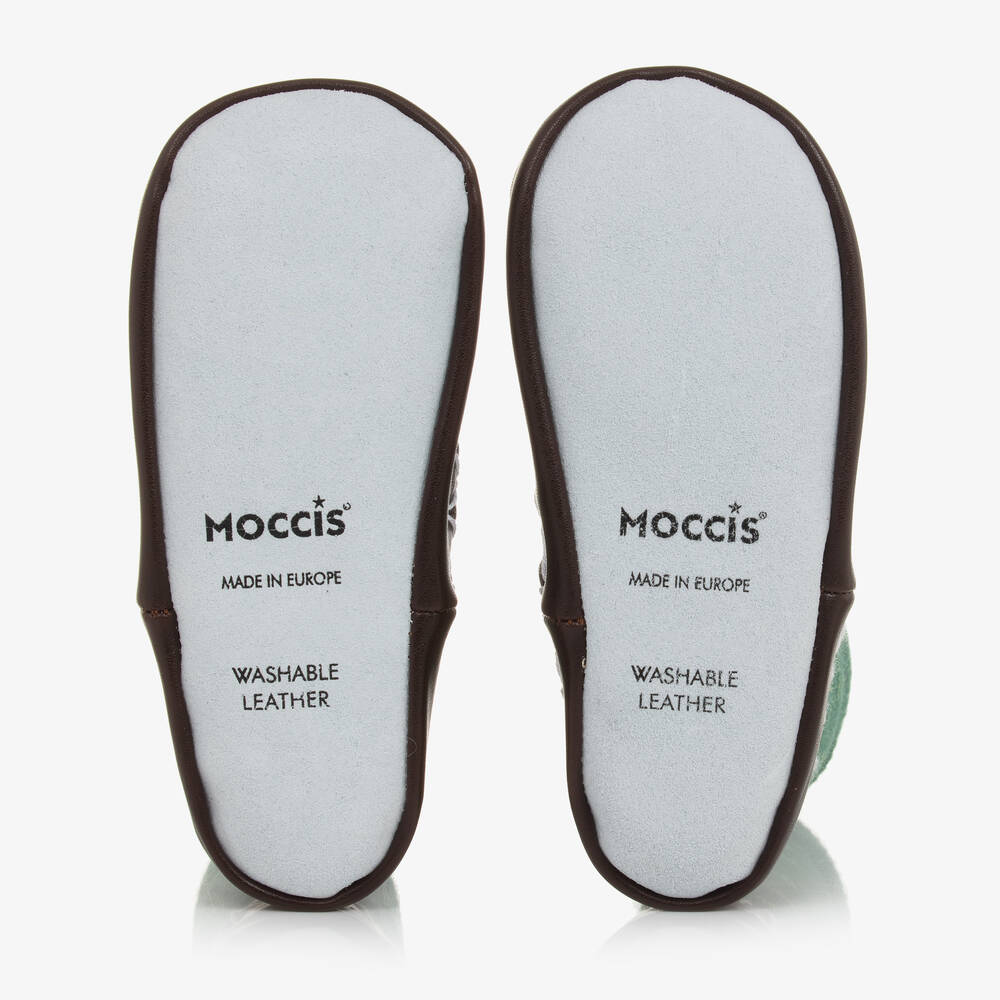 موكيس-سليبرز للبيت مزيج قطن صديق للبيئة لون أخضر | Childrensalon Outlet