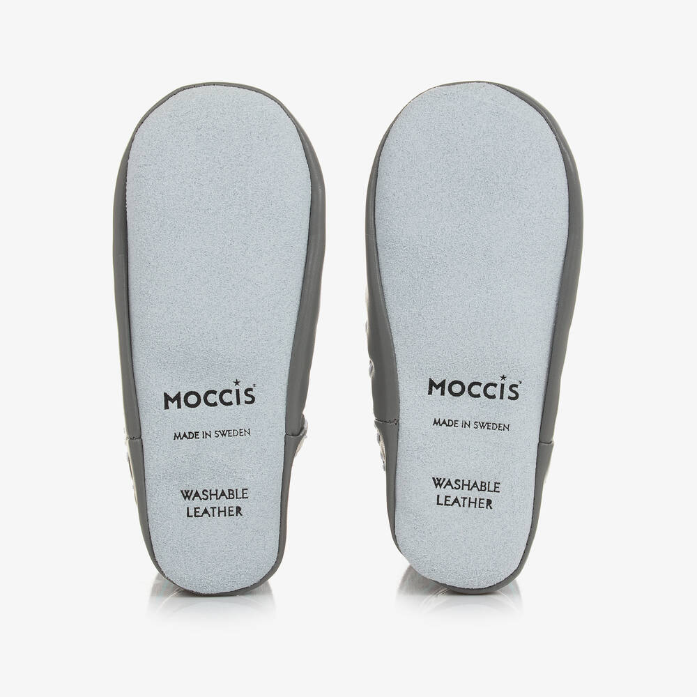 Moccis-Grey & Blue Slipper Shoes | Childrensalon Outlet