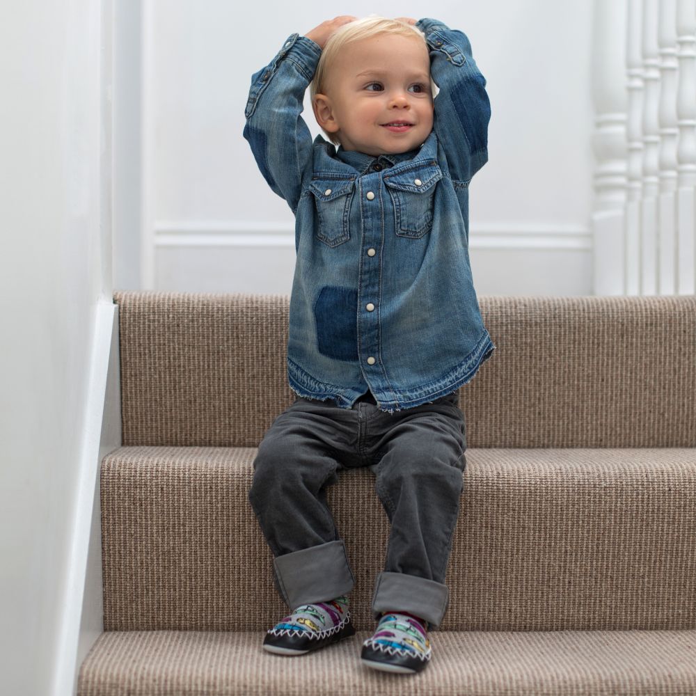 Moccis Grey Slipper Socks