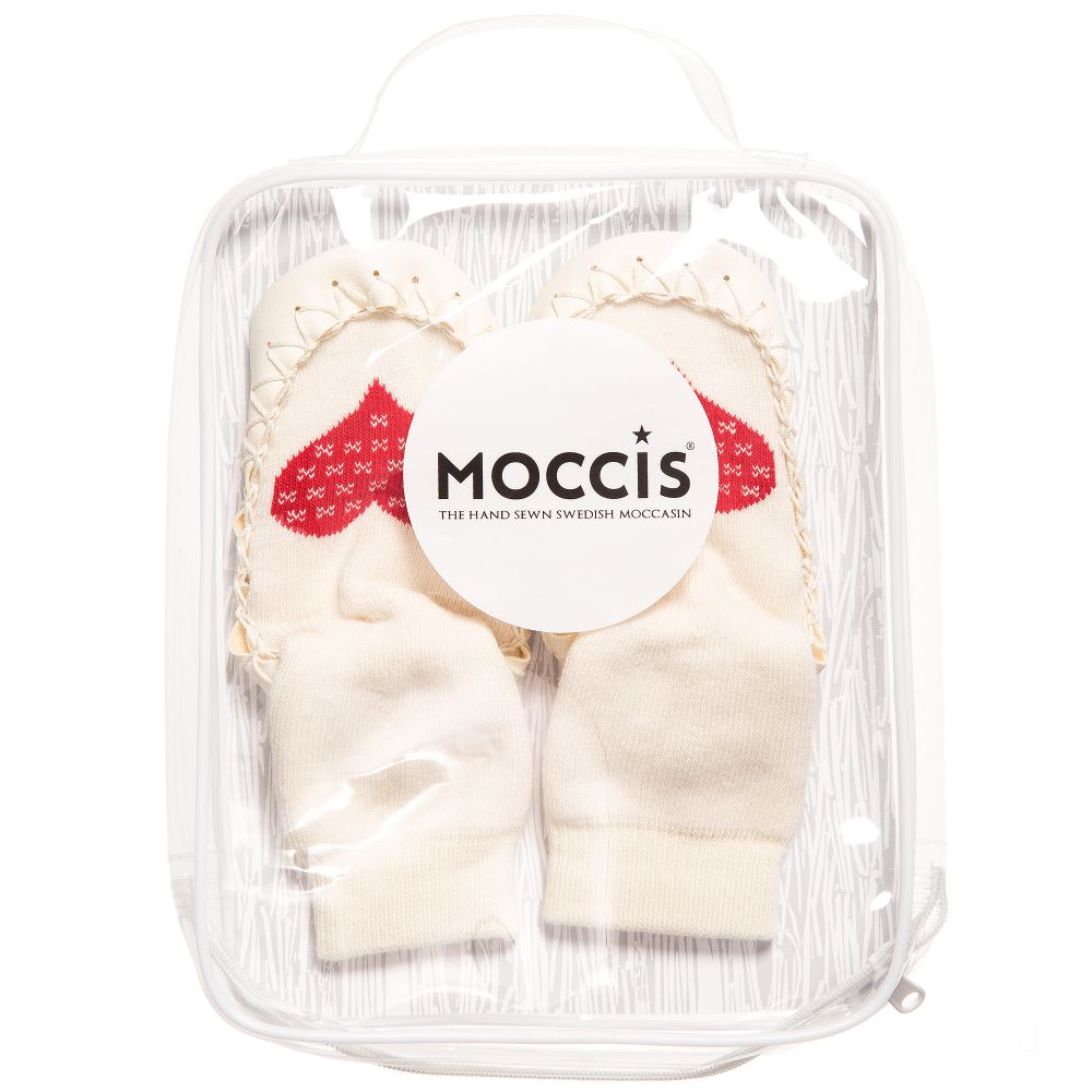 موكيس-جوارب سليبرز لون عاجي بنعل واقي | Childrensalon Outlet