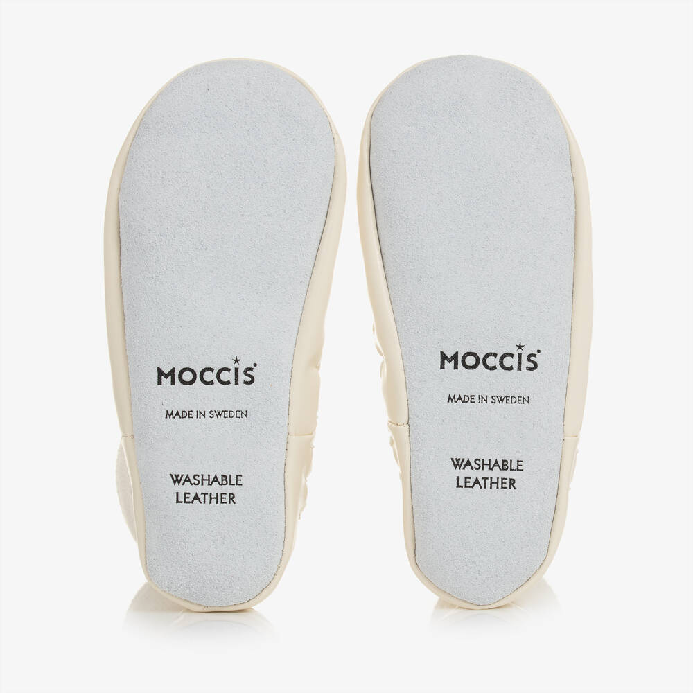 موكيس-جوارب سليبرز لون عاجي بنعل واقي | Childrensalon Outlet