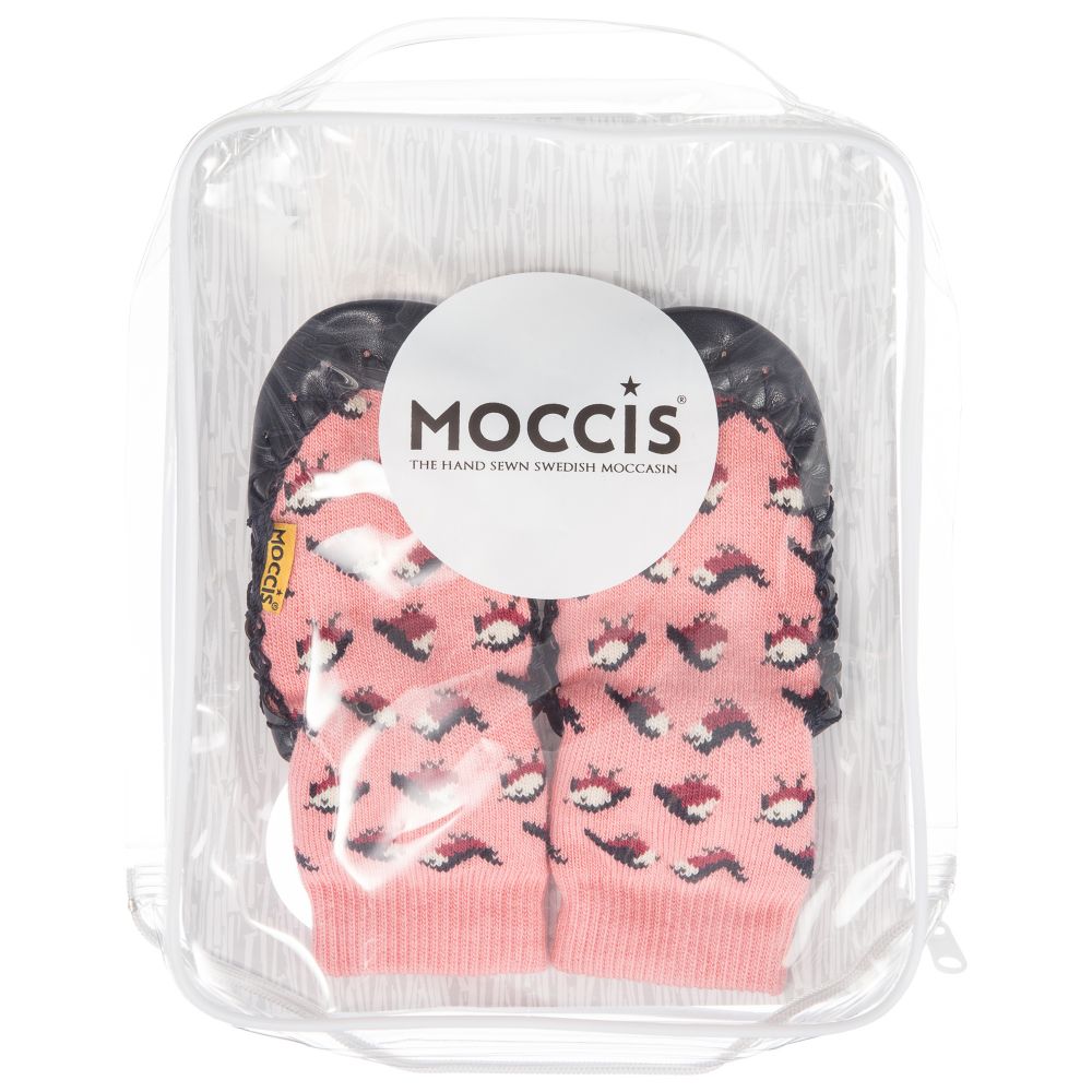 Moccis-Pink Slipper Socks | Childrensalon Outlet