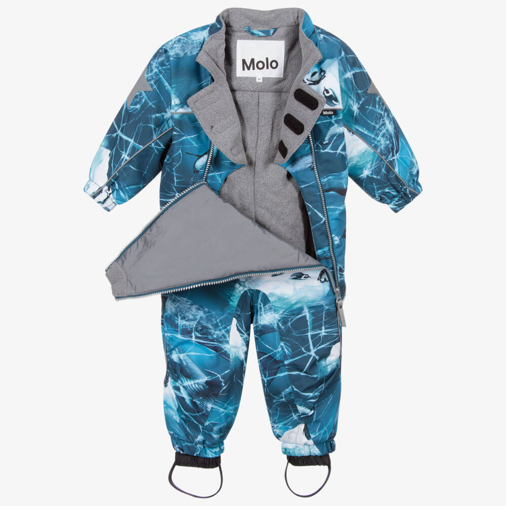 Molo-Baby Boys Blue Snowsuit | Childrensalon Outlet