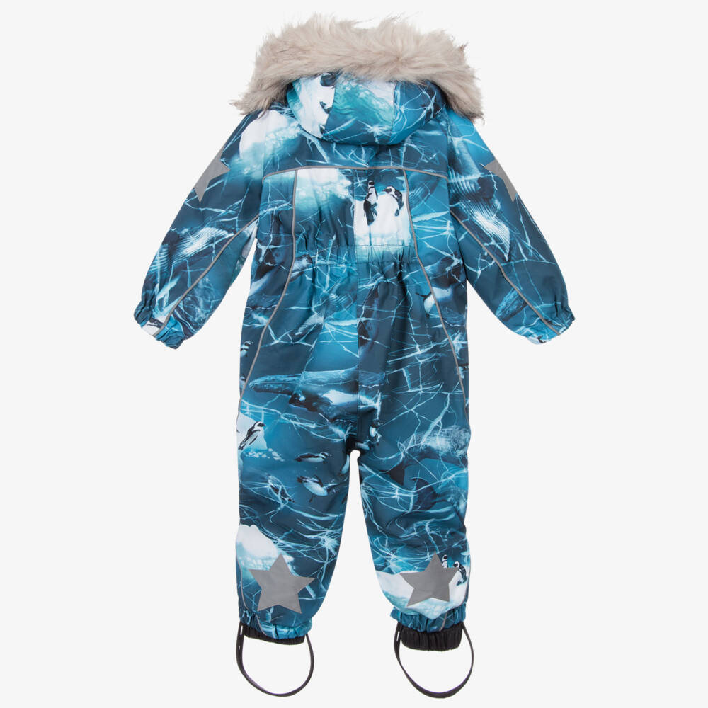 Molo-Baby Boys Blue Snowsuit | Childrensalon Outlet