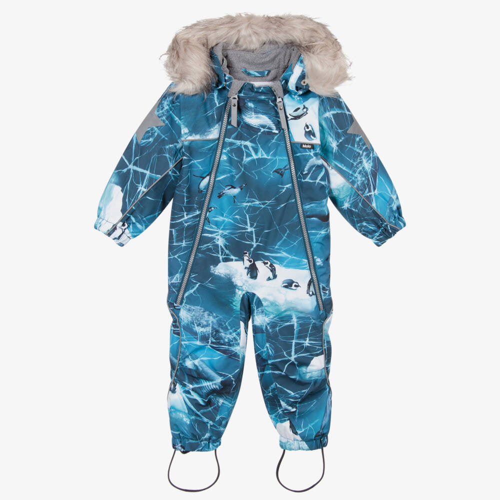 Molo-Baby Boys Blue Snowsuit | Childrensalon Outlet