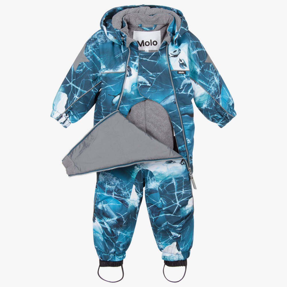 Molo-Baby Boys Blue Snowsuit | Childrensalon Outlet
