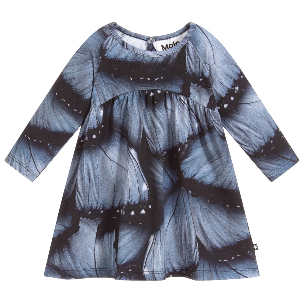 Molo - Baby Girls Blue Cotton Dress | Childrensalon