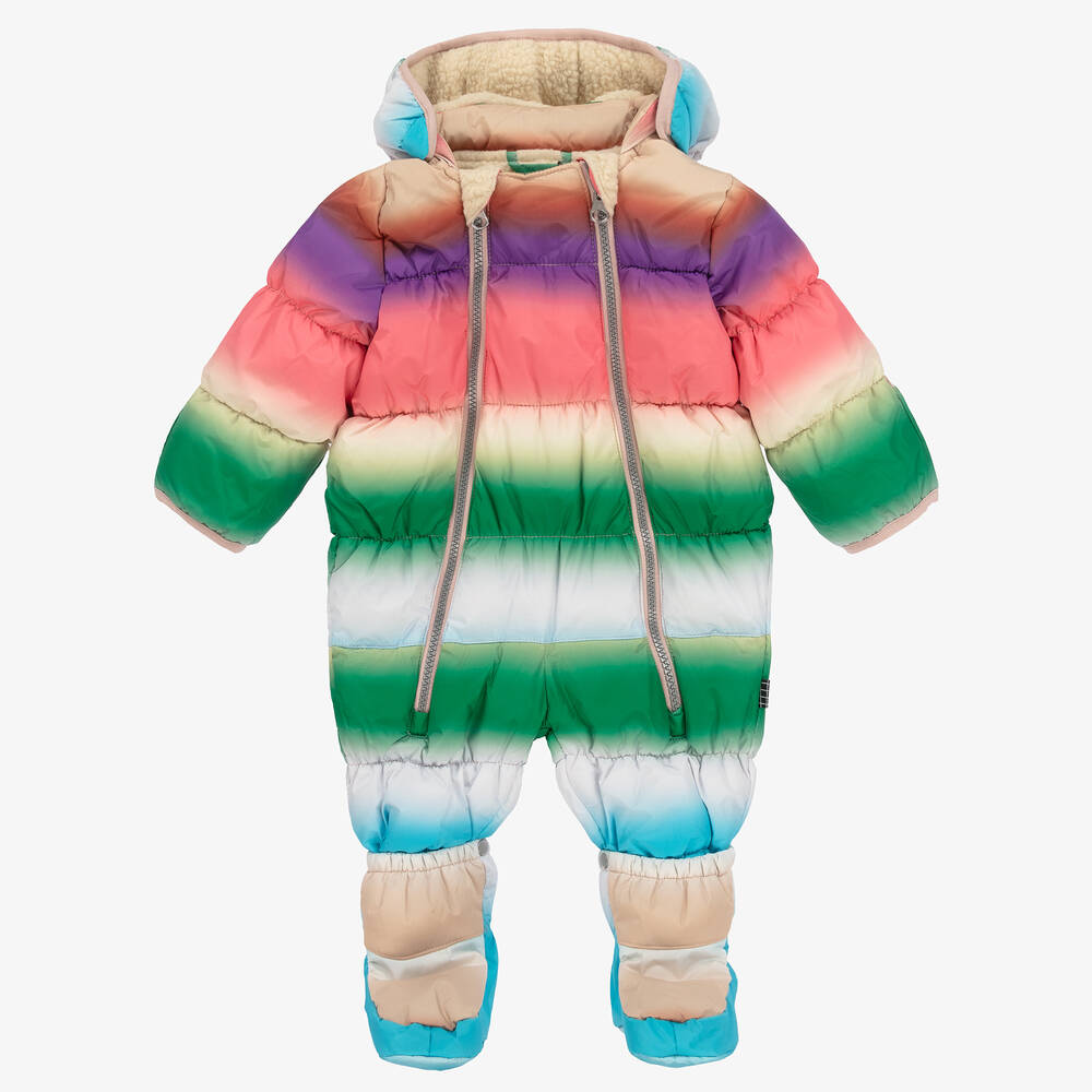 Molo - Baby Girls Pink Gradient Snowsuit | Childrensalon