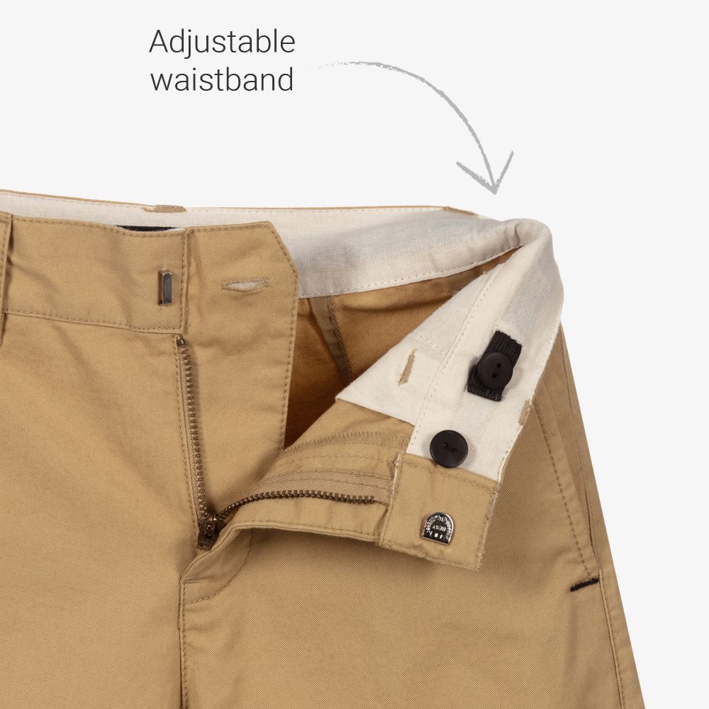 Molo-شورت برمودا قطن تويل لون بيج للأولاد | Childrensalon Outlet