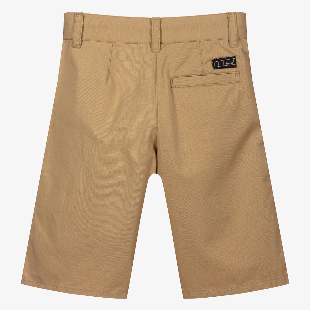 Molo-شورت برمودا قطن تويل لون بيج للأولاد | Childrensalon Outlet