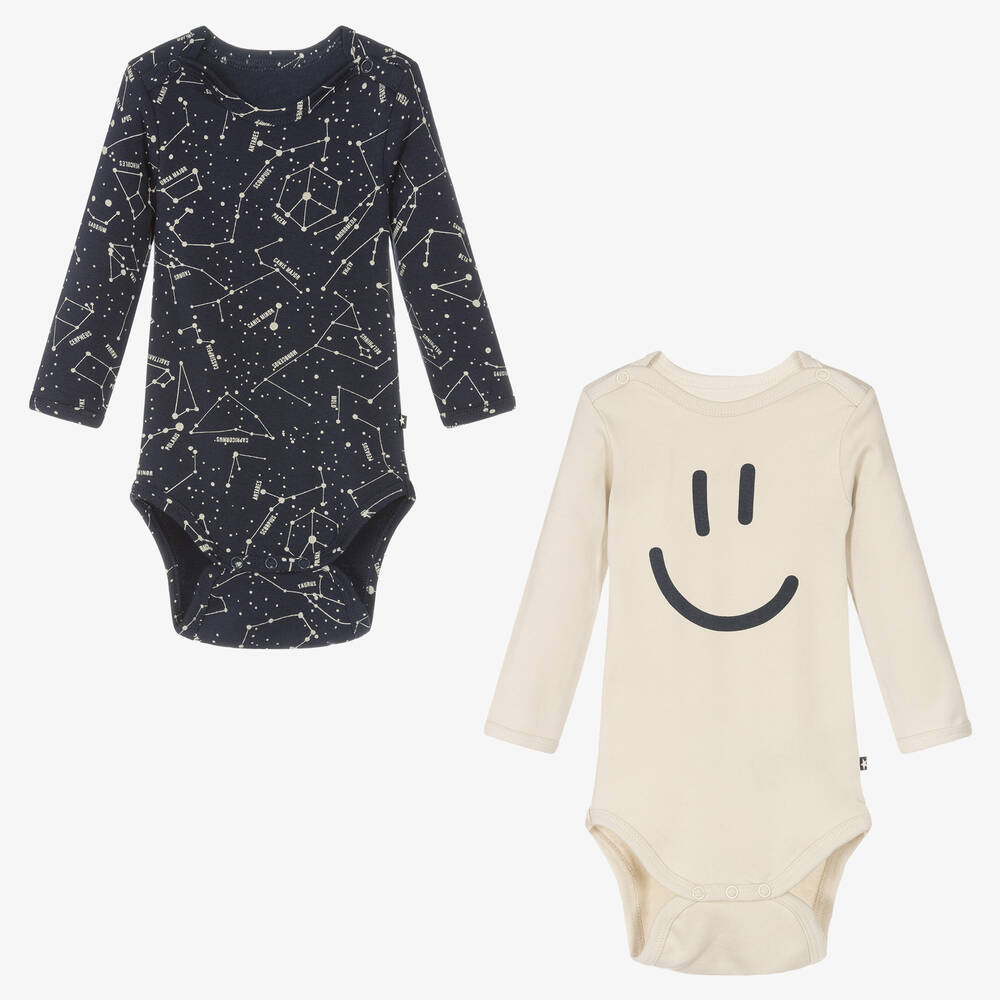 Molo - Body beige et bleu (x 2) | Childrensalon