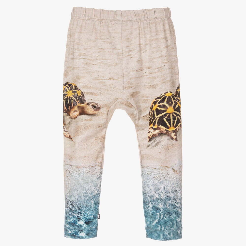 Molo-Бежевые хлопковые легинсы с черепахами | Childrensalon Outlet