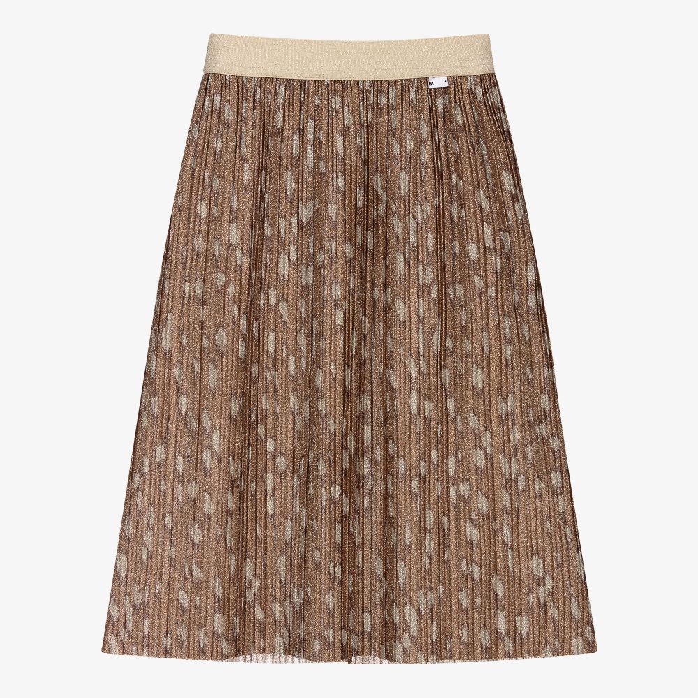 Molo - Бежевая плиссированная юбка с пятнистым принтом | Childrensalon
