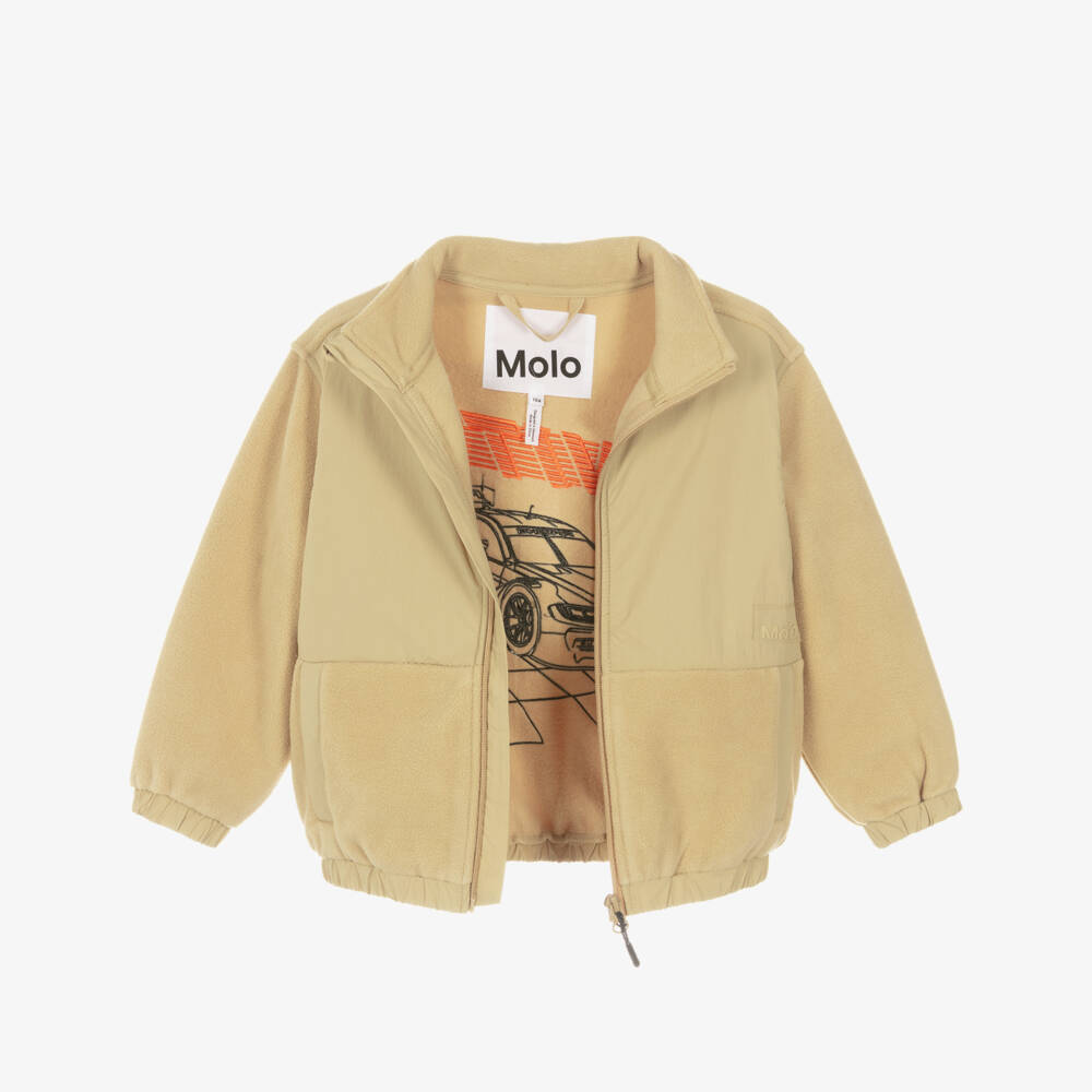 Molo-Бежевая короткая куртка с машиной для мальчиков | Childrensalon Outlet