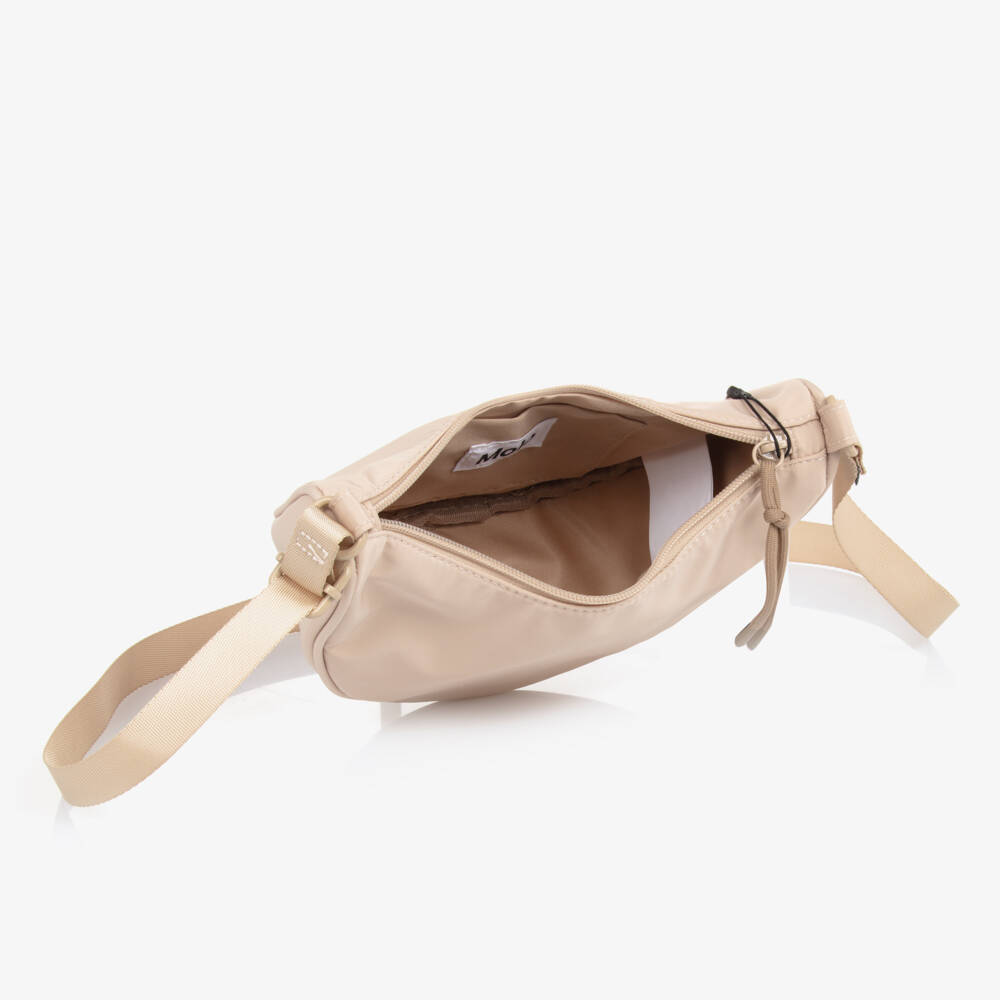Molo-Beige Girls Round Crossbody Bag | Childrensalon Outlet