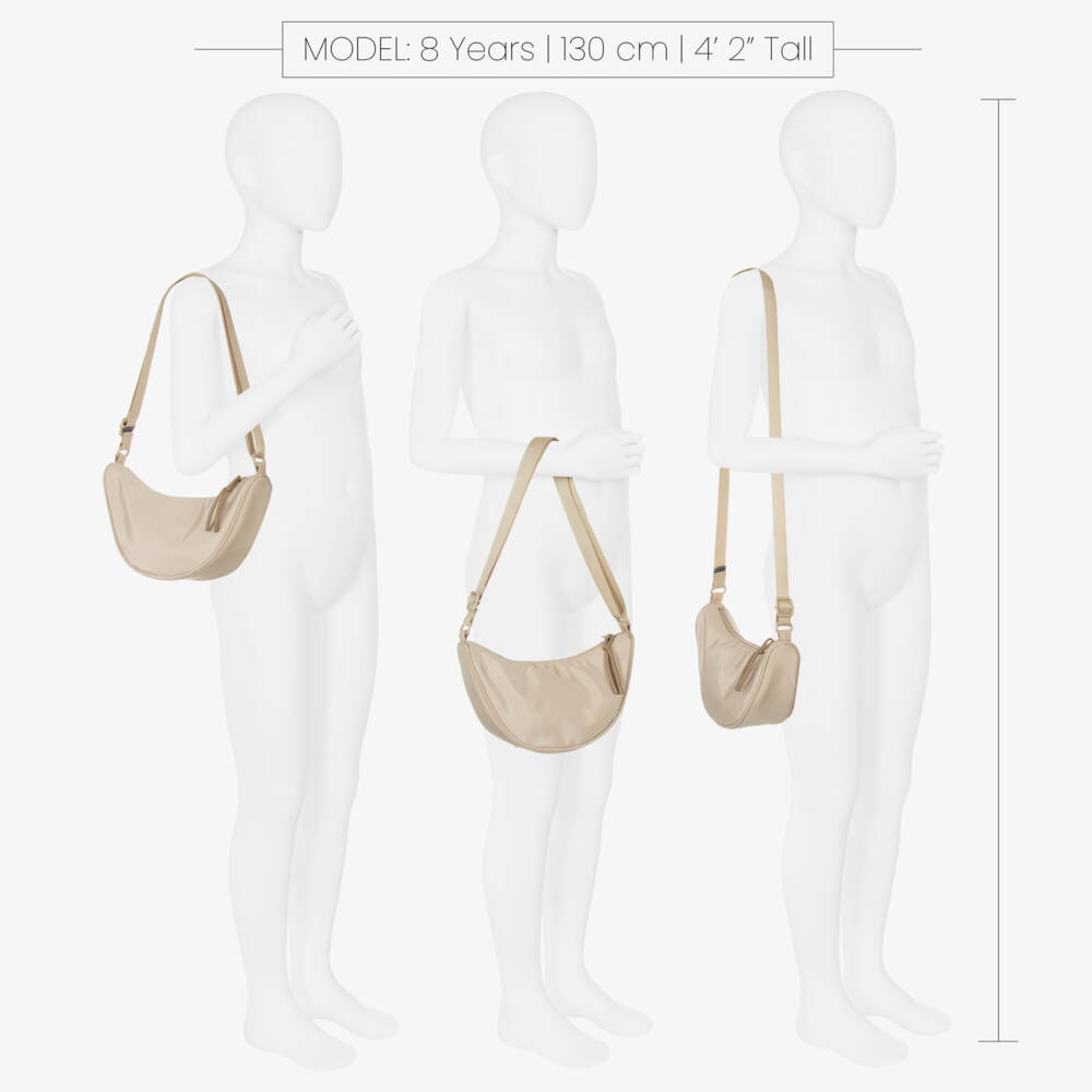 Molo-Beige Girls Round Crossbody Bag | Childrensalon Outlet