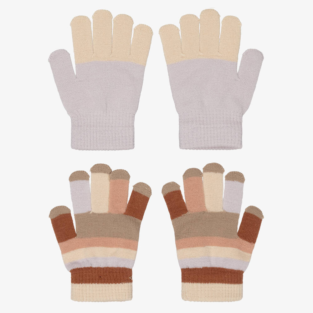 Molo-Beige Pack Of 2 Gloves | Childrensalon Outlet